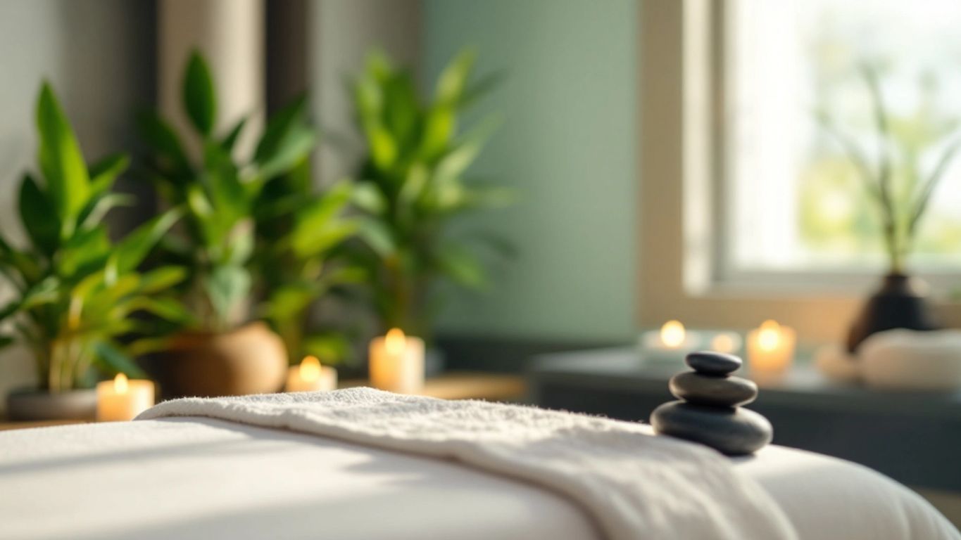 Armut Masöz Yerine Size Önerilerim Var Masaj masası ve huzurlu bir spa ortamı.